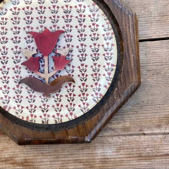 Vintage Floral MCM Wall Hanging